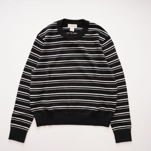 CK カルバンクラインジーンズ ブラック×ホワイト ボーダーセーター コットンニット CALVIN KLEIN JEANS BLACK WHITE BORDER SWEATER KNIT WOMENS