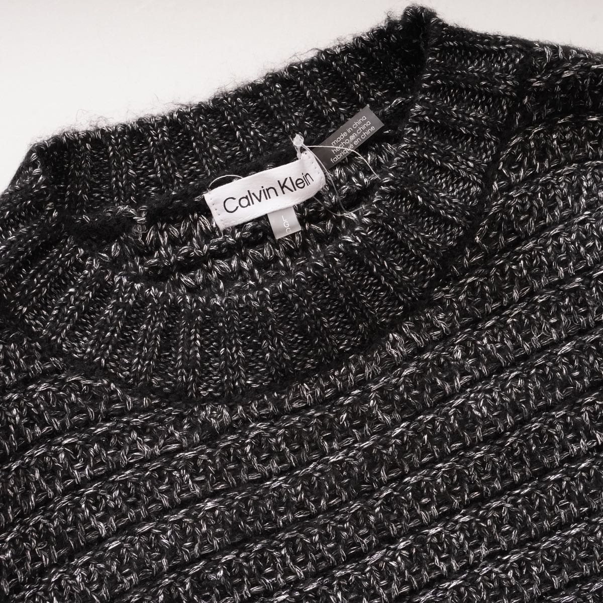 CK カルバンクライン ブラック ラメセーター ラメニット CALVIN KLEIN BLACK GLITTER SWEATER KNIT WOMENS