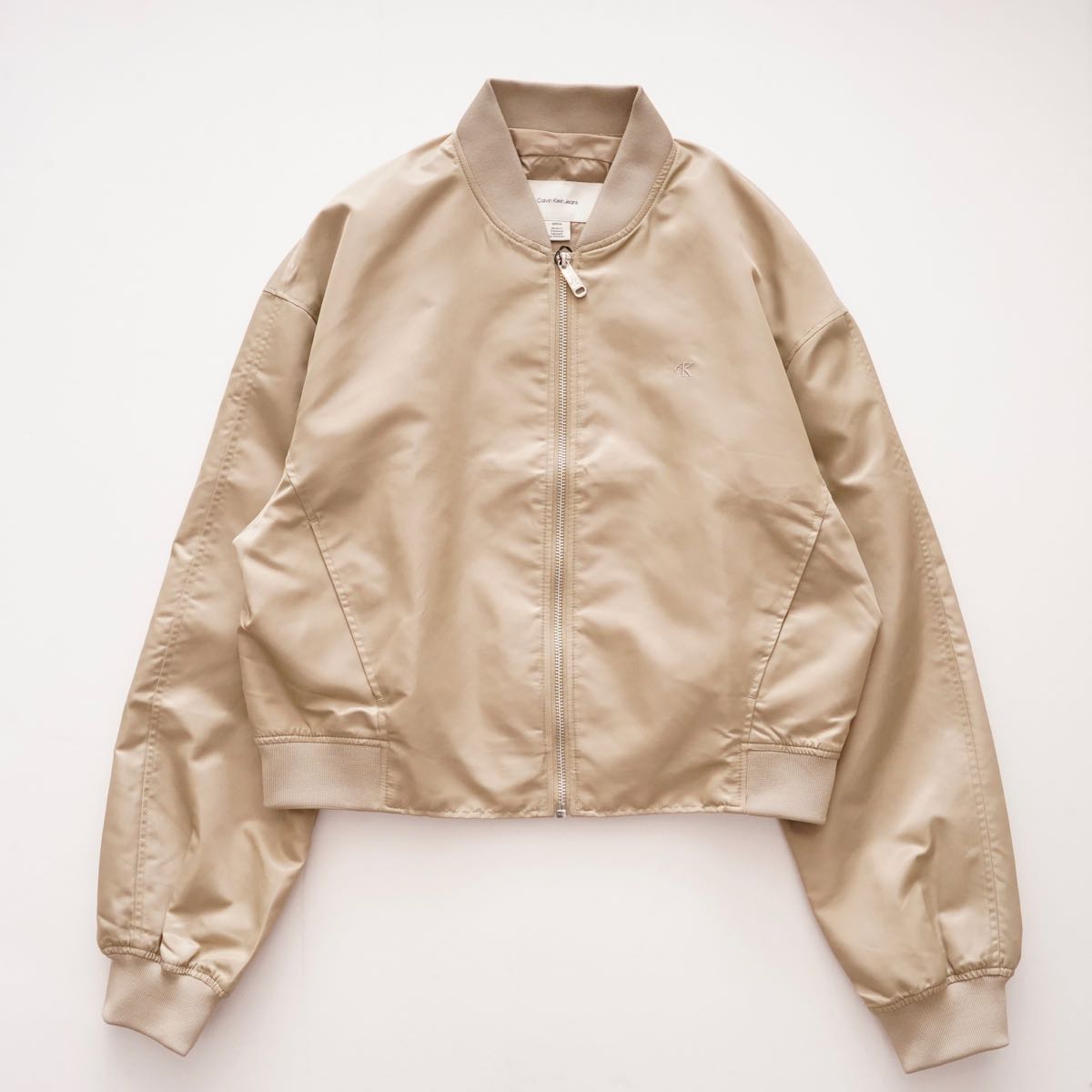 CK カルバンクライン ジーンズ カーキベージュ ブルゾン ボンバージャケット CALVIN KLEIN JEANS KHAKI-BEIGE BOMBER JACKET WOMENS