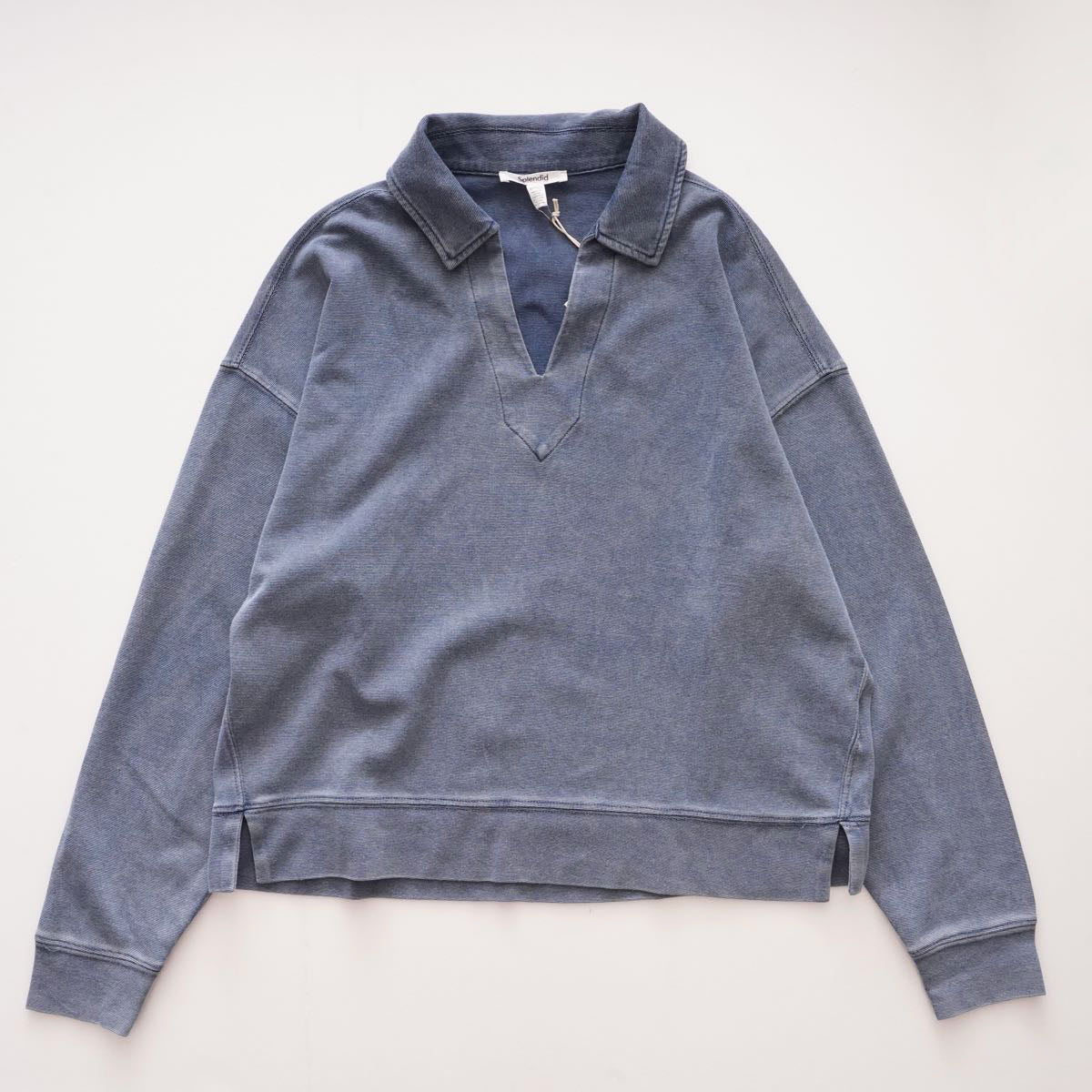 スプレンディッド インディゴ スキッパー ロングスリーブポロ SPLENDID INDIGO LONG-SLEEVE POLO WOMENS