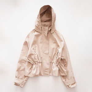 CK カルバンクライン ジーンズ ベージュ フード付き ピーチタッチ ショート丈 ジャケット CALVIN KLEIN JEANS BEIGE PEACH TOUCH SHORT JACKET WOMENS