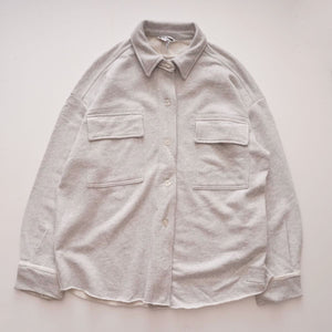 DKNY JEANS ダナキャランニューヨークジーンズ グレー スウェット シャツジャケット GRAY SWEAT SHIRT JACKET WOMEN
