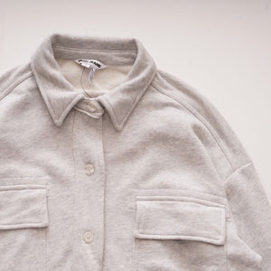 DKNY JEANS ダナキャランニューヨークジーンズ グレー スウェット シャツジャケット GRAY SWEAT SHIRT JACKET WOMEN