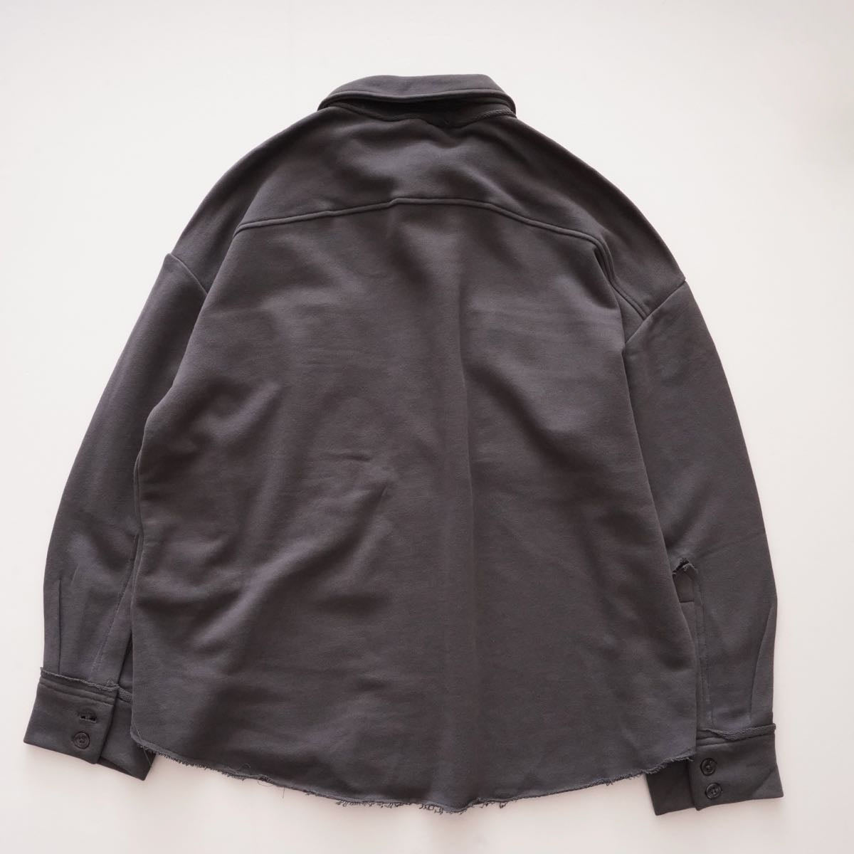 DKNY JEANS ダナキャランニューヨークジーンズ チャコールグレー スウェット シャツジャケット CHARCOAL-GRAY SWEAT SHIRT JACKET WOMEN