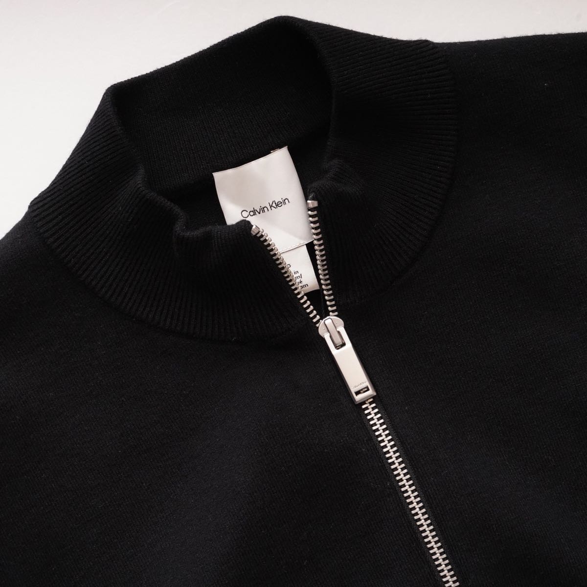 CK カルバンクライン ブラック ジップカーディガン CALVIN KLEIN BLACK ZIP CARDIGAN WOMENS