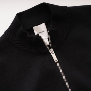 CK カルバンクライン ブラック ジップカーディガン CALVIN KLEIN BLACK ZIP CARDIGAN WOMENS