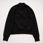 画像をギャラリービューアに読み込む, CK カルバンクライン ブラック ジップカーディガン CALVIN KLEIN BLACK ZIP CARDIGAN WOMENS
