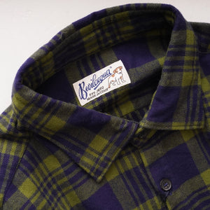 BEVILACQUA ベヴィラクア イタリア製 コットン グリーン×ネイビー チェックプルオーバー ネルシャツ GREEN×NAVY COTTON CHECK FLANNEL SHIRT WOMEN
