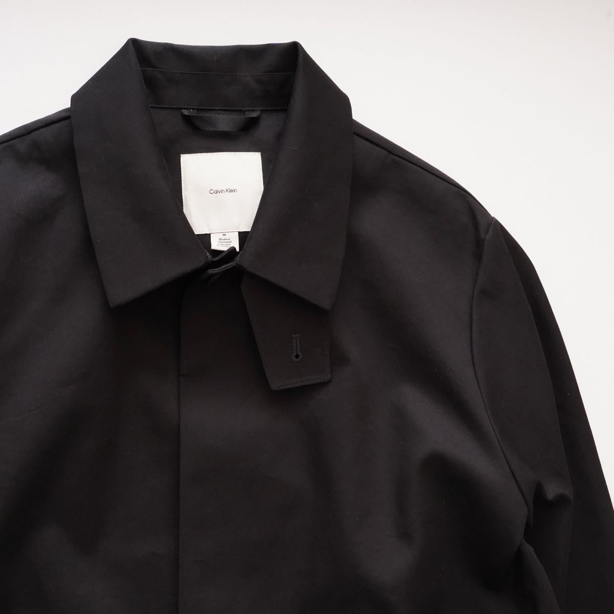 CK カルバンクライン ブラック バルマカーンコート 比翼ステンカラーコート CALVIN KLEIN BLACK LONG COAT MENS