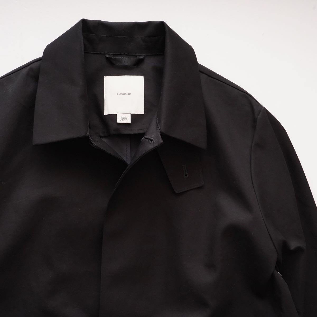 CK カルバンクライン ブラック バルマカーンコート 比翼ステンカラーコート CALVIN KLEIN BLACK LONG COAT MENS