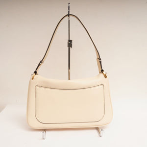 KARL LAGERFELD PARIS カールラガーフェルド M クリーム レザー ショルダーバッグ CREAM LEATHER SHOULDER BAG ミディアム