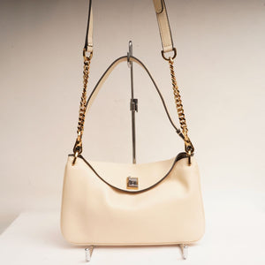 KARL LAGERFELD PARIS カールラガーフェルド M クリーム レザー ショルダーバッグ CREAM LEATHER SHOULDER BAG ミディアム