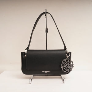 KARL LAGERFELD PARIS カールラガーフェルド ブラック レザーバッグ