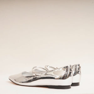 CK カルバンクライン シルバー ポインテッド ストラップパンプス CALVIN KLEIN SILVER POINTED PUMPS WOMENS