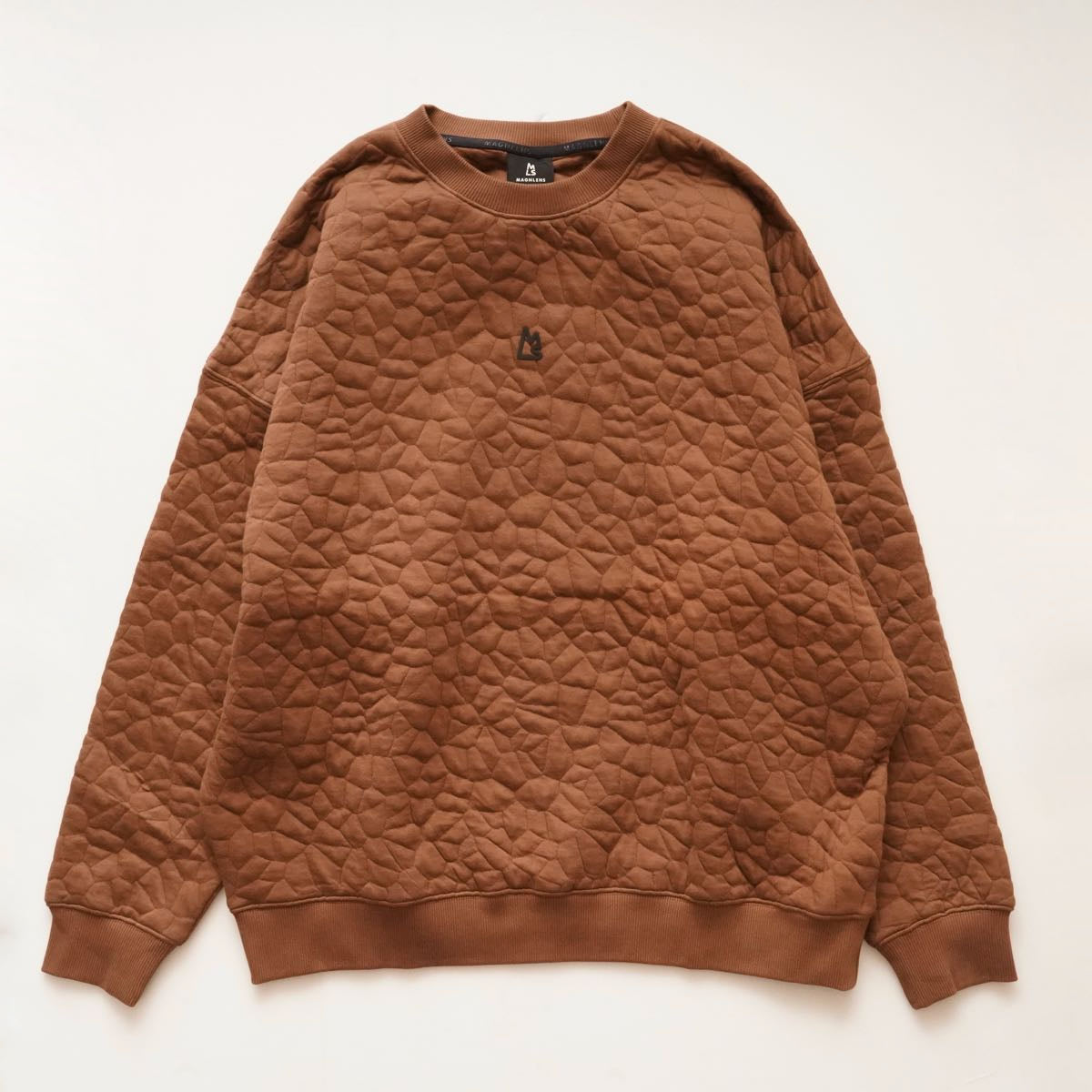 MAGNLENS マグレンズ ブラウン ロック キルティング スウェット BROWN ROCK QUILTING SWEAT SHIRT MEN
