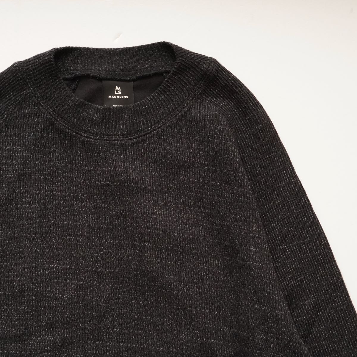 MAGNLENS マグレンズ ブラック モックネック ニットカットソー BLACK MOCK NECK KNIT C.S. MEN
