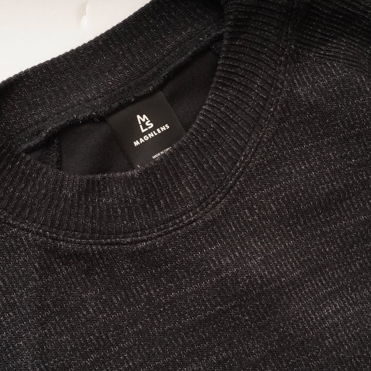 MAGNLENS マグレンズ ブラック モックネック ニットカットソー BLACK MOCK NECK KNIT C.S. MEN