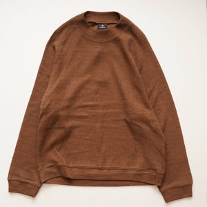 MAGNLENS マグレンズ ブラウン モックネック ニットカットソー BROWN MOCK NECK KNIT C.S. MEN