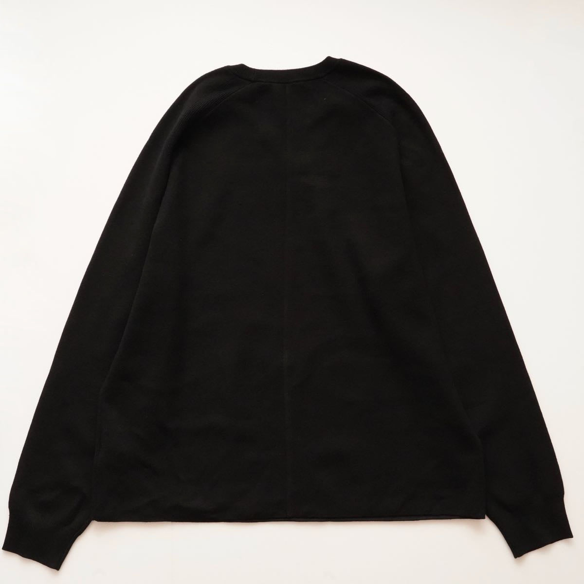 CK カルバンクライン ブラック クルーネックラグランニット CALVIN KLEIN BLACK RAGLAN CREW-NECK SWEATER MENS