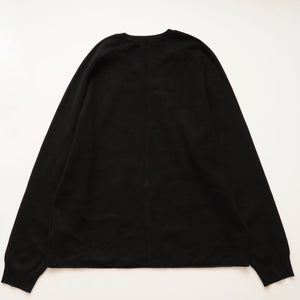 CK カルバンクライン ブラック クルーネックラグランニット CALVIN KLEIN BLACK RAGLAN CREW-NECK SWEATER MENS