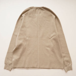 CK カルバンクライン カーキグレー クルーネックラグランニット CALVIN KLEIN KHAKI GRAY RAGLAN CREW-NECK SWEATER MENS