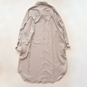 アドラーブル ウール混 ライトグレー シャツワンピース ロング ADOLUVLE ORIGINAL WOOL-MIX LIGHT-GRAY SHIRT-DRESS LONG DRESS