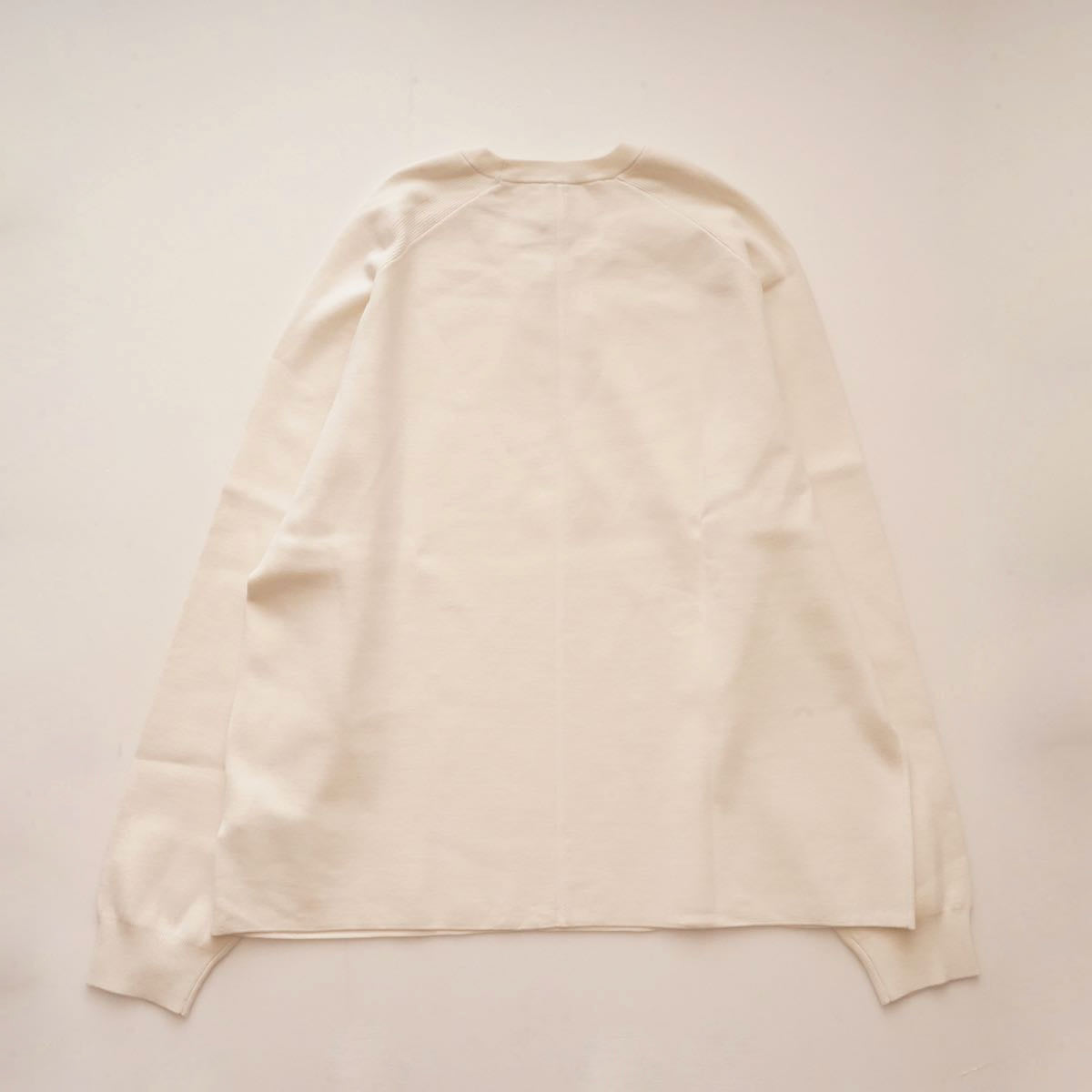 CK カルバンクライン ホワイト クルーネックラグランニット CALVIN KLEIN WHITE RAGLAN CREW-NECK SWEATER MENS