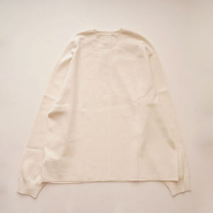 CK カルバンクライン ホワイト クルーネックラグランニット CALVIN KLEIN WHITE RAGLAN CREW-NECK SWEATER MENS
