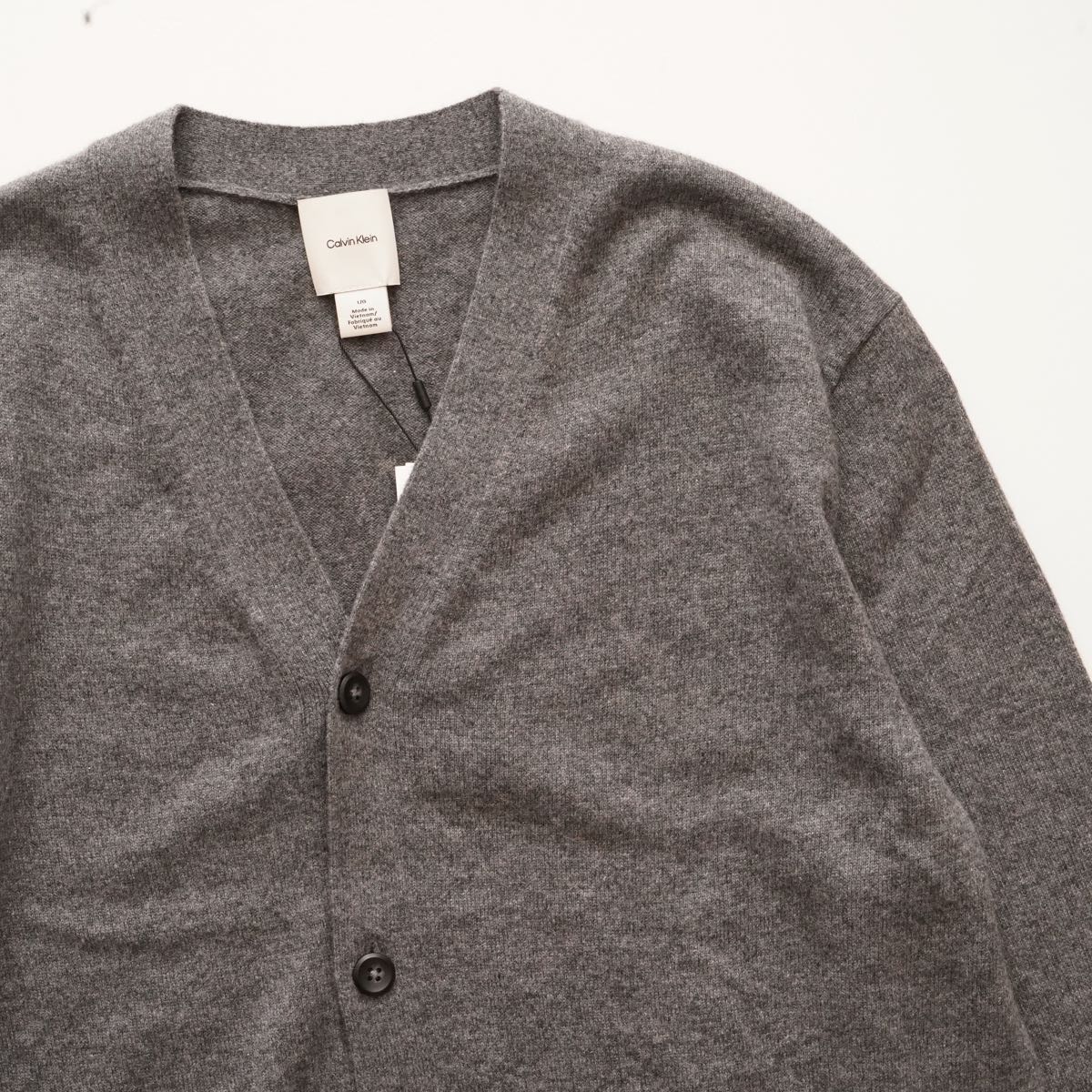 CK calvin klein カルバンクライン グレー カシミヤ カーディガン 
