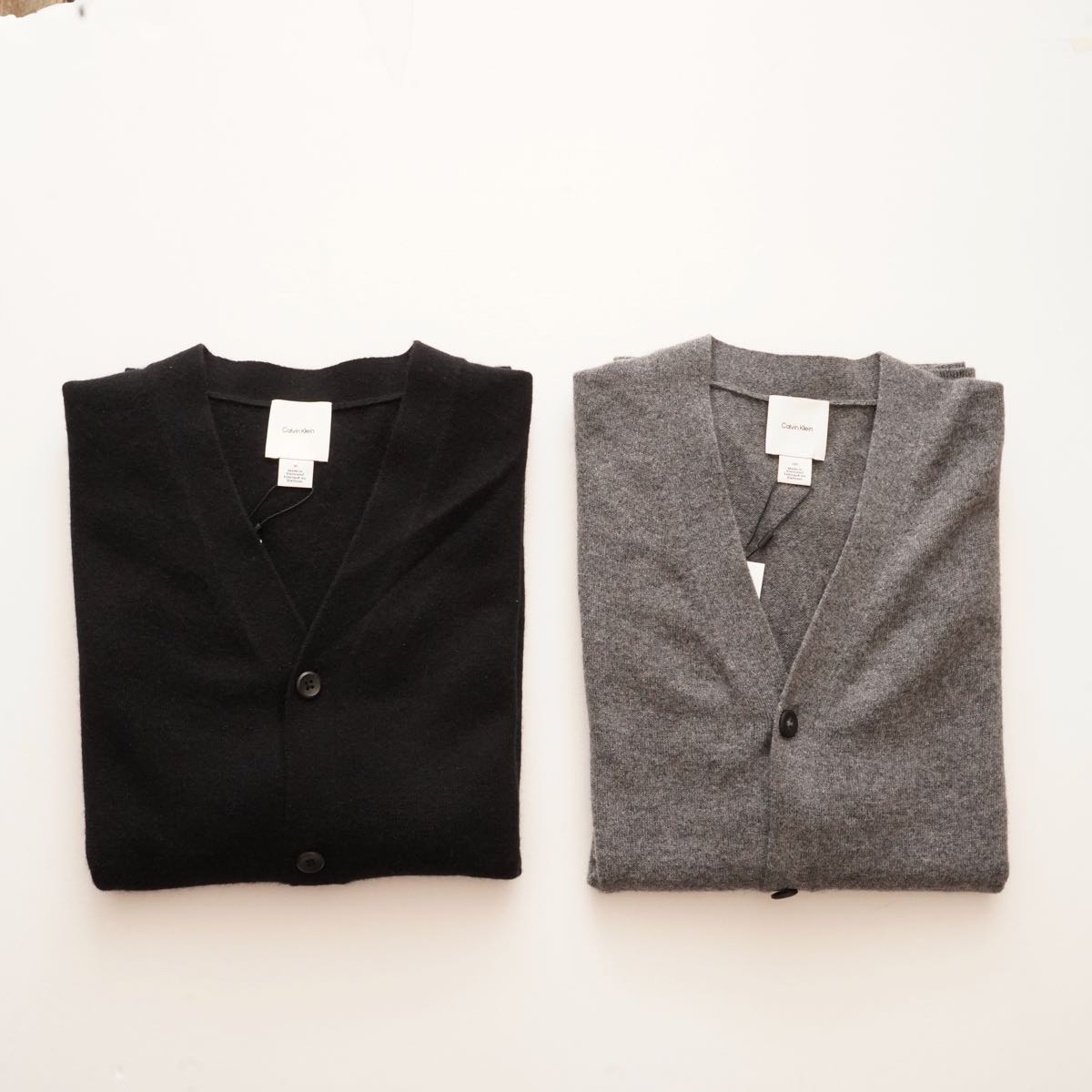 CK calvin klein カルバンクライン グレー カシミヤ カーディガン 