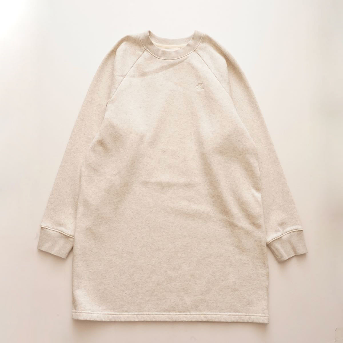 CK カルバンクラインジーンズ ライトグレー ロング丈 スウェット ワンピース ドレス CALVIN KLEIN JEANS LIGHT-GRAY LONG SWEAT SHIRT DRESS WOMENS