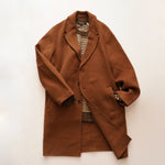 画像をギャラリービューアに読み込む, セブンフォーオールマンカインド ブラウン ウール コート 7 FOR ALL MANKIND BROWN WOOL COAT MENS

