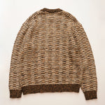 画像をギャラリービューアに読み込む, KARL LAGERFELD PARIS カールラガーフェルド パリ ベージュ×ブラウン系  ミックスニット セーター BEIGE BROWN MIX KNIT SWEATER MEN
