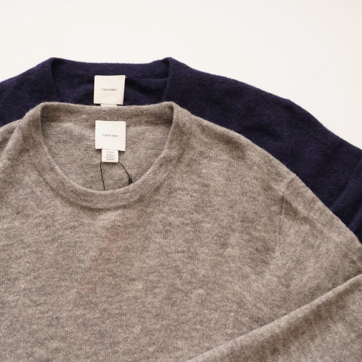 CK calvin klein カルバンクライン グレー アルパカウールクルーニット 