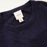 画像をギャラリービューアに読み込む, CK カルバンクライン ネイビーブルー アルパカ×ウール クルーネックニット CALVIN KLEIN NAVY BLUE ALPACA WOOL CREW-NECK SWEATER MENS
