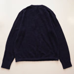 画像をギャラリービューアに読み込む, CK カルバンクライン ネイビーブルー アルパカ×ウール クルーネックニット CALVIN KLEIN NAVY BLUE ALPACA WOOL CREW-NECK SWEATER MENS
