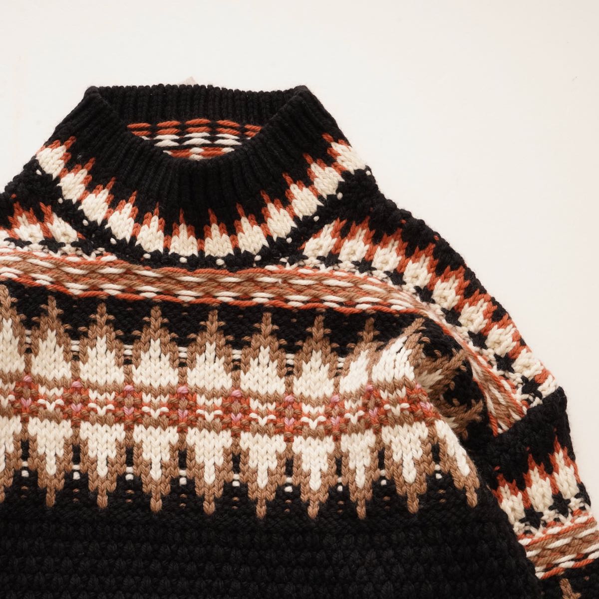 スプレンディッド フェアアイル柄 ハンドニット セーター SPLENDID FAIR ISLE HAND KNIT SWEATER WOMENS