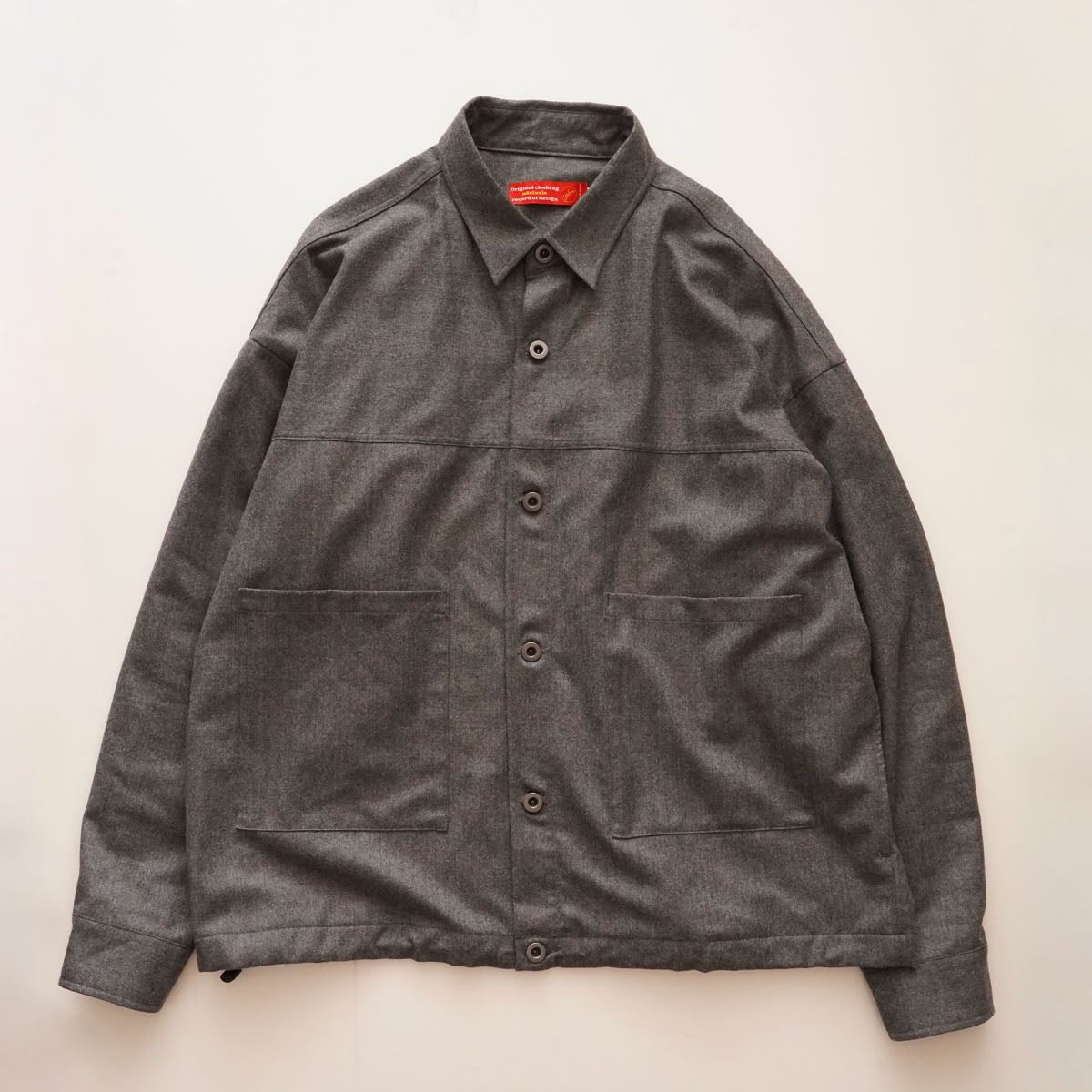 ADOLUVLE アドラーブル グレー イタリア製 ウール トラッカー ドーナツボタン ジャケット GRAY ITALIAN WOOL TRUCKER JACKET MENS