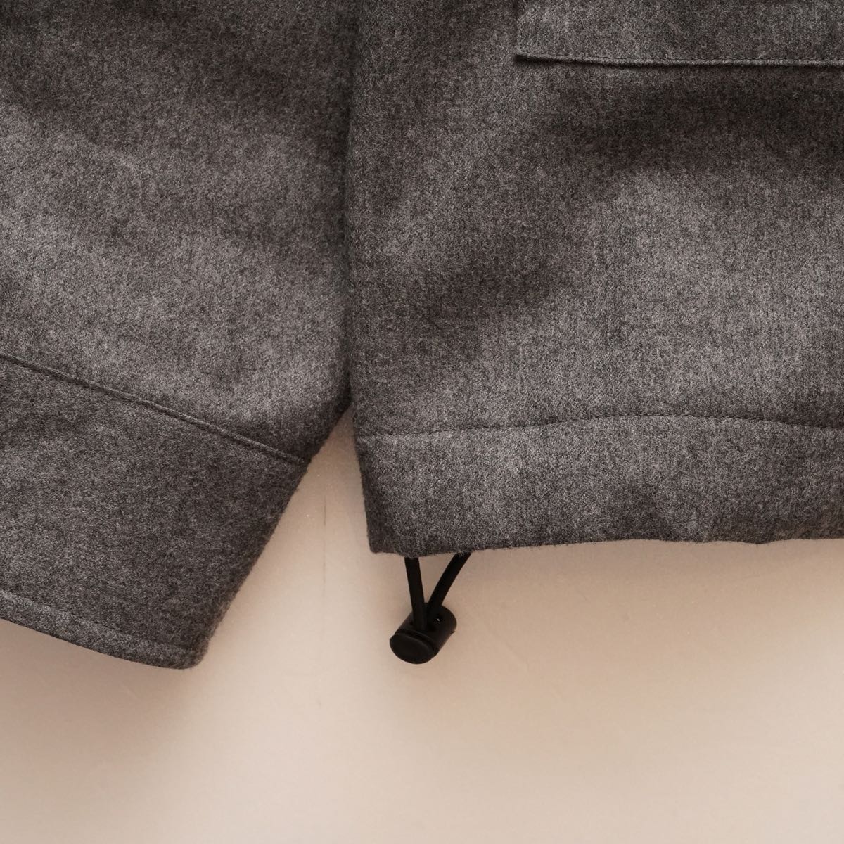 ADOLUVLE アドラーブル グレー イタリア製 ウール トラッカーブラック ナットボタン ジャケット GRAY ITALIAN WOOL TRUCKER JACKET MENS