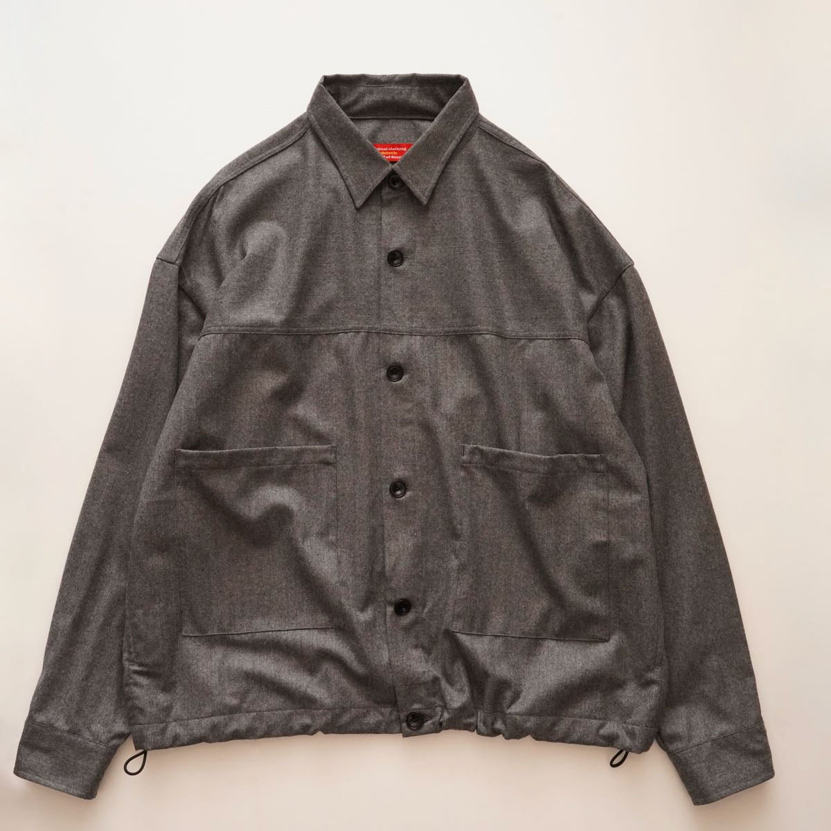 ADOLUVLE アドラーブル グレー イタリア製 ウール トラッカーブラック ナットボタン ジャケット GRAY ITALIAN WOOL TRUCKER JACKET MENS