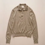 画像をギャラリービューアに読み込む, CK カルバンクライン グレー 長袖 スキッパーポロニット CALVIN KLEIN GRAY LONG-SLEEVE POLO SWEATER WOMENS

