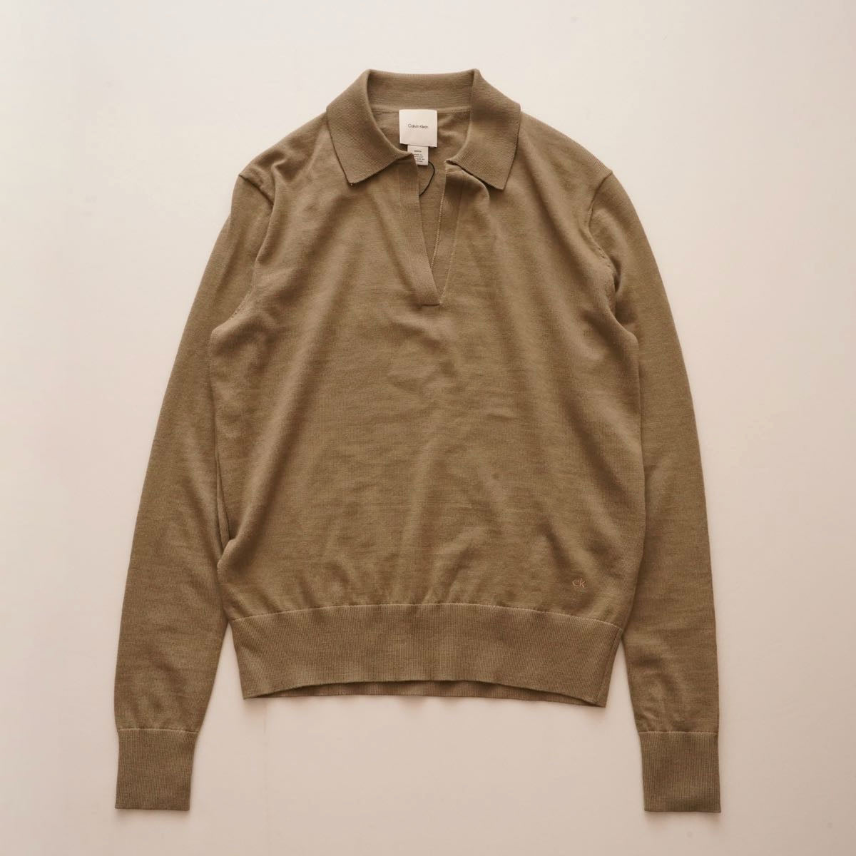 カルバンクライン カーキ スキッパー ポロニット|高円寺セレクト 