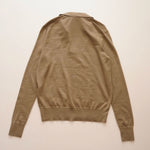 画像をギャラリービューアに読み込む, CK カルバンクライン カーキ 長袖 スキッパーポロニット CALVIN KLEIN KHAKI LONG-SLEEVE POLO SWEATER WOMENS
