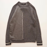 画像をギャラリービューアに読み込む, KARL LAGERFELD PARIS カールラガーフェルド パリ グレー アシンメトリーデザインニット セーター GRAY ASYMMETRY KNIT SWEATER MEN
