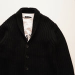 画像をギャラリービューアに読み込む, JOE'S JEANS ジョーズ ジーンズ ブラック メリノウール ショルカラー ニットカーディガン BLACK MERINO WOOL SHAWL COLLAR KNIT CARDIGAN MENS
