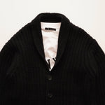 画像をギャラリービューアに読み込む, JOE'S JEANS ジョーズ ジーンズ ブラック メリノウール ショルカラー ニットカーディガン BLACK MERINO WOOL SHAWL COLLAR KNIT CARDIGAN MENS
