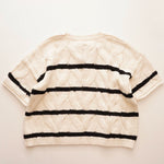 画像をギャラリービューアに読み込む, スプレンディッド  オフホワイト×ブラック ケーブルボーダーニット SPLENDID @CELLAJANEBLOG OFF BLACK STRIPED CABLE SWEATER WOMENS

