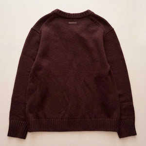CK calvin klein カルバンクライン ボルドーブラウン Vネックニット 