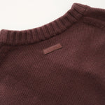 画像をギャラリービューアに読み込む, CK カルバンクライン ボルドーブラウン Vネック ウールニット セーター CALVIN KLEIN BORDEAUX-BROWN V-NECK WOOL SWEATER MENS
