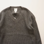 画像をギャラリービューアに読み込む, CK カルバンクライン グレー リブ Vネックセーター ウールミックスニット CALVIN KLEIN GRAY V-NECK SWEATER RIB KNIT WOMENS
